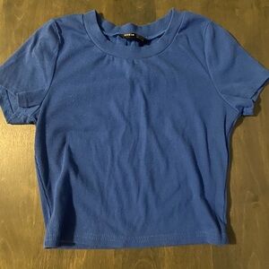 SHEIN Royal Blue Short Sleeve Tee